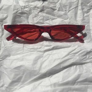 sleek red sunglasses